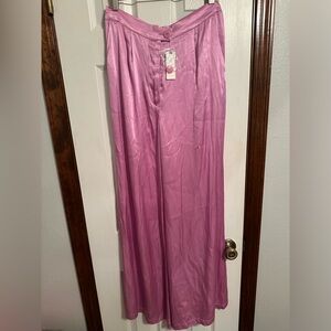Corey Lynn Calter Pink Wide Leg Pants M